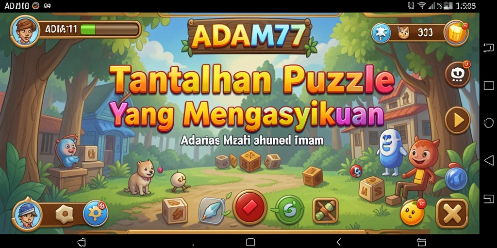 Tampilan gameplay ADAM77 yang menantang dan menarik.