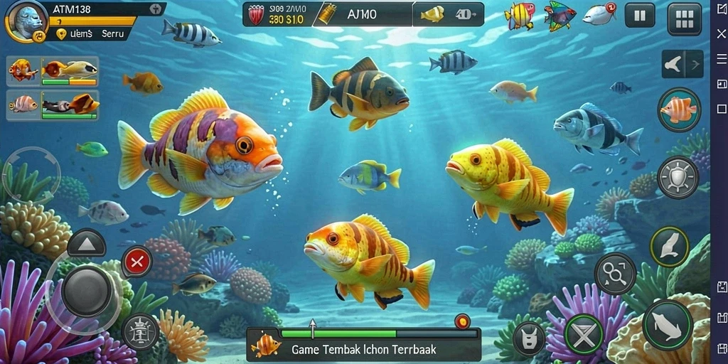 Screenshot gameplay Tembak Ikan ATM138 yang menarik.