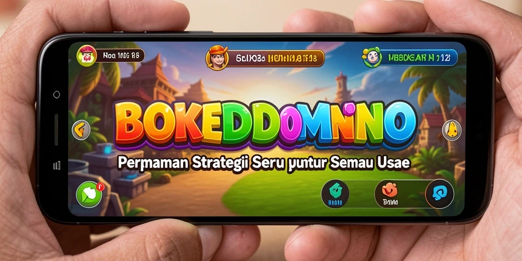 Screenshot gameplay BOKEDOMINO menampilkan serunya strategi yang diterapkan.