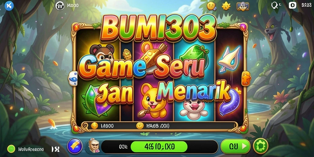 Tampilan gameplay BUMI303 dengan grafik Slot yang menarik.