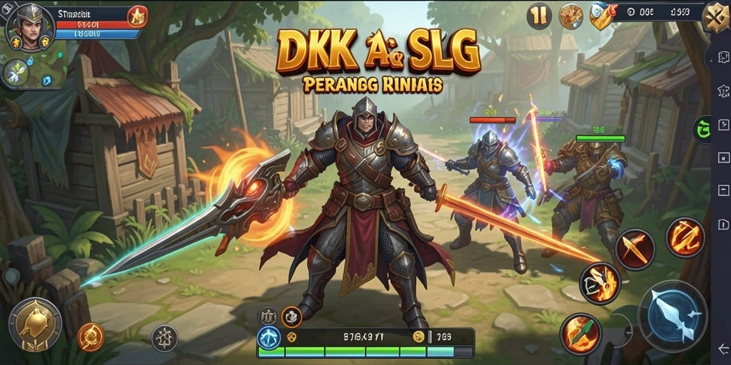 Screenshot menampilkan aksi strategi seru dalam DKK.