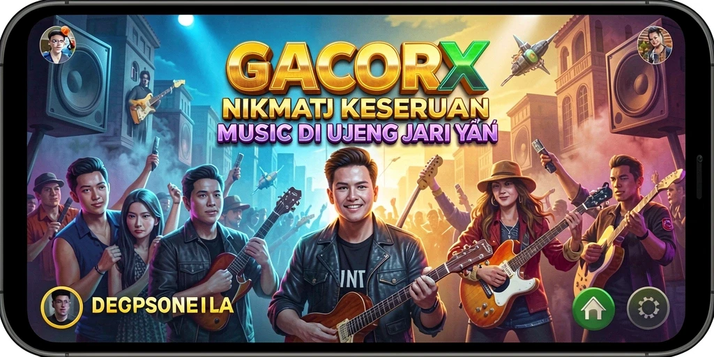 Tampilan seru dari gameplay interaktif di GACORX yang penuh musik.