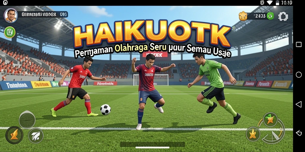 Screenshot HAIKUOTK menampilkan pertandingan olahraga yang seru dan menegangkan.