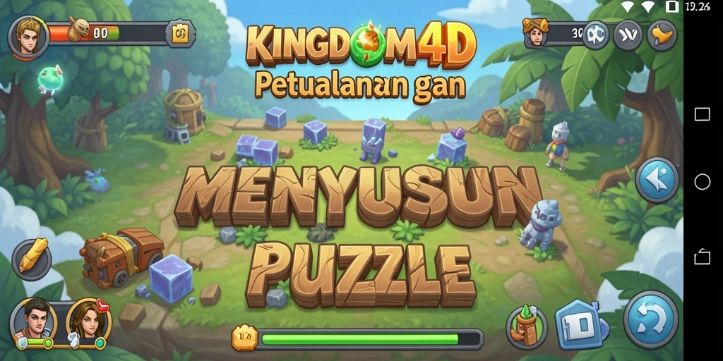 Tampilan gameplay KINGDOM4D yang penuh warna dan menantang.