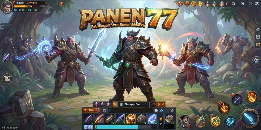 Tangkapan layar gameplay PANEN77 dengan aksi seru dalam dunia MMORPG.