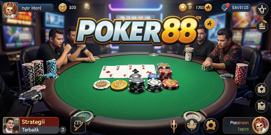 Tampilan permainan POKER88 yang menantang dan interaktif.