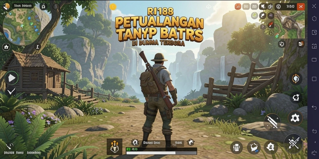 Screenshot gameplay RI188 yang menampilkan aksi eksplorasi dunia terbuka.