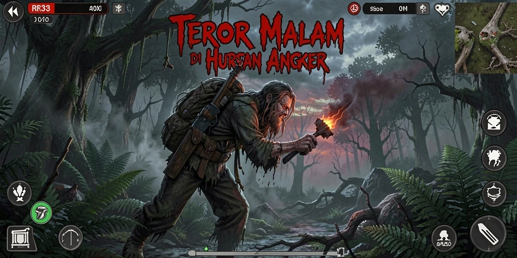 Gameplay RR33 yang mencekam di tengah hutan angker.