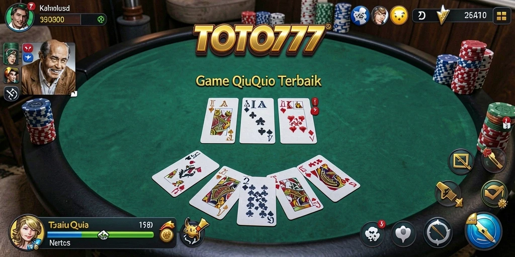 Tangkapan layar TOTO777 menampilkan aksi seru bermain QiuQiu.